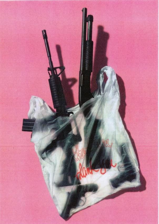 Guns in a plastic bag