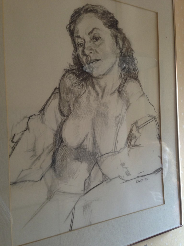 Drawing of Mary Stanford by artist Don Drake
