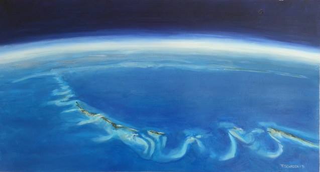 Archipelago, oil on panel, 15"x28" 