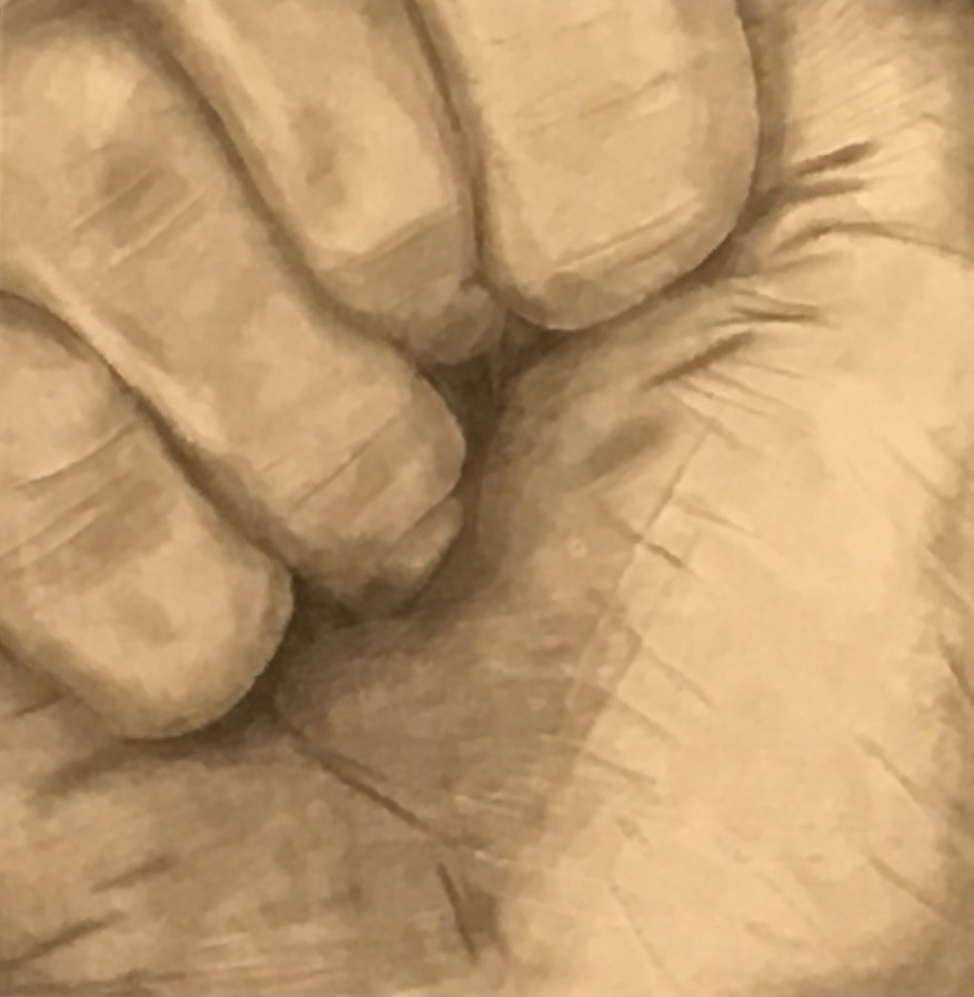 Drawing of a fist